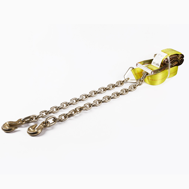 2'' Trailer Ratchet Tie-down Straps with Chain