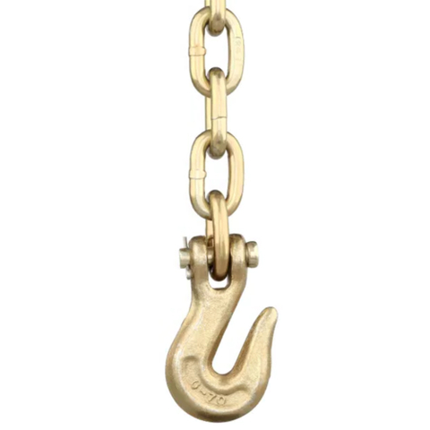 5/16 in. x 20 ft. Grade 70 Yellow Zinc Plated Steel Tow Chain with Grab Hooks