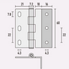 Bending Asymmetric Hole Type Fan Hinge Chassis Door Carbon Steel Hinge