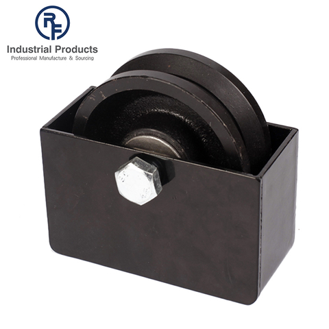  Black Powder Coated Wheel Boxes with Two Holes for V-groove Wheels 
